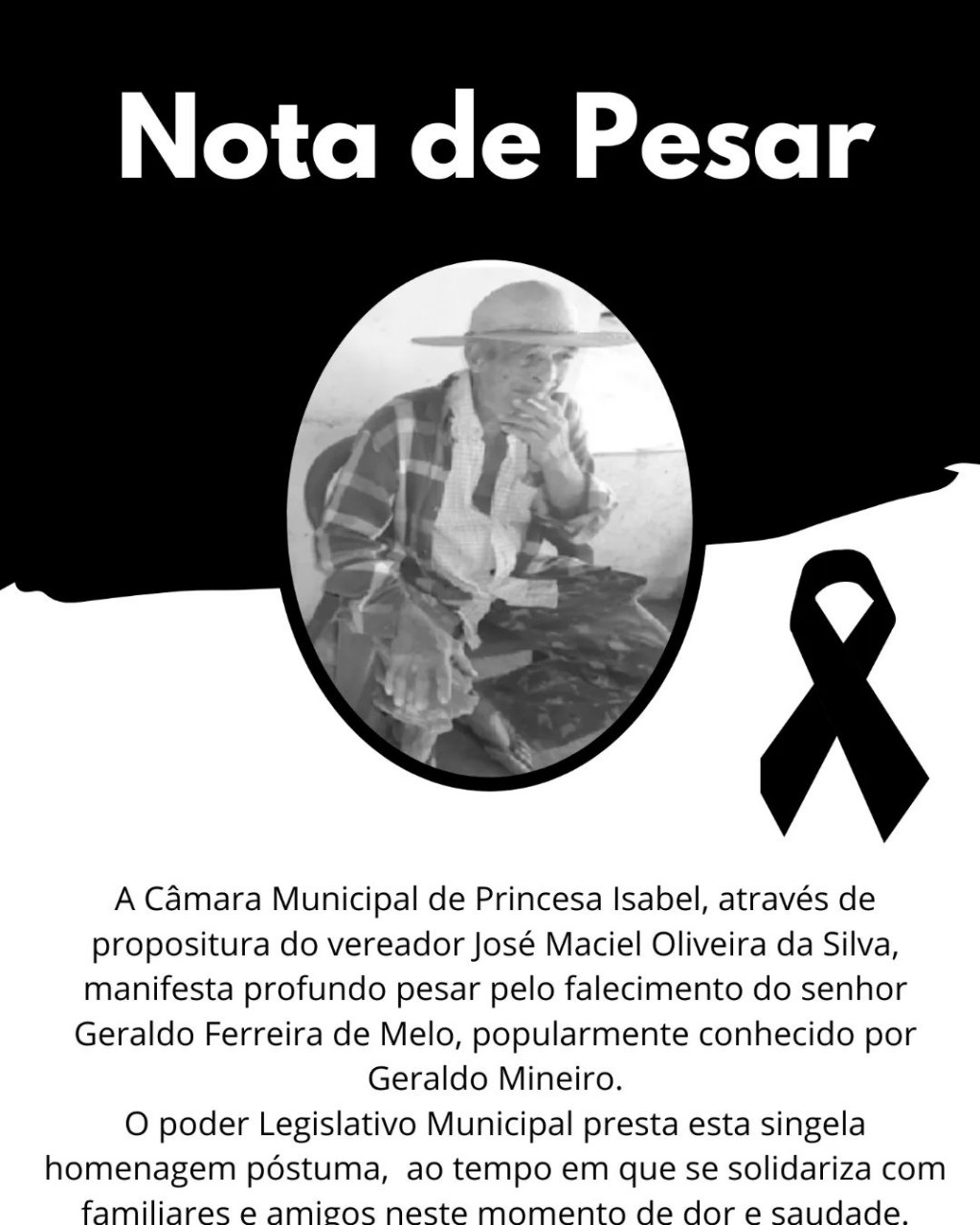 NOTA DE PESAR